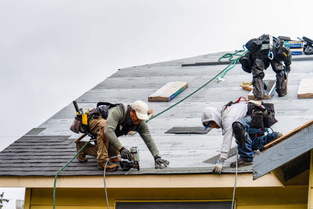 Professional Roof Installation technician working in Hanson, MA
